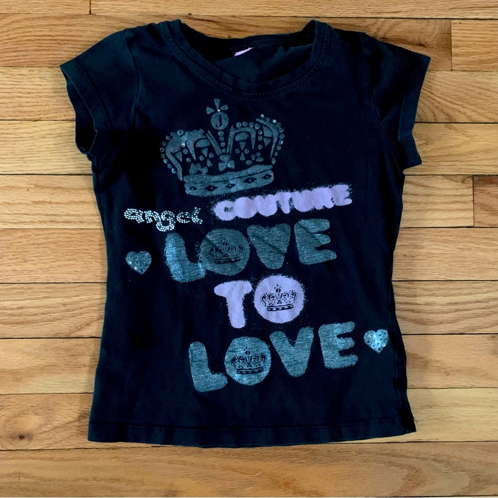 Smile brand Size 130 8 black t-shirt